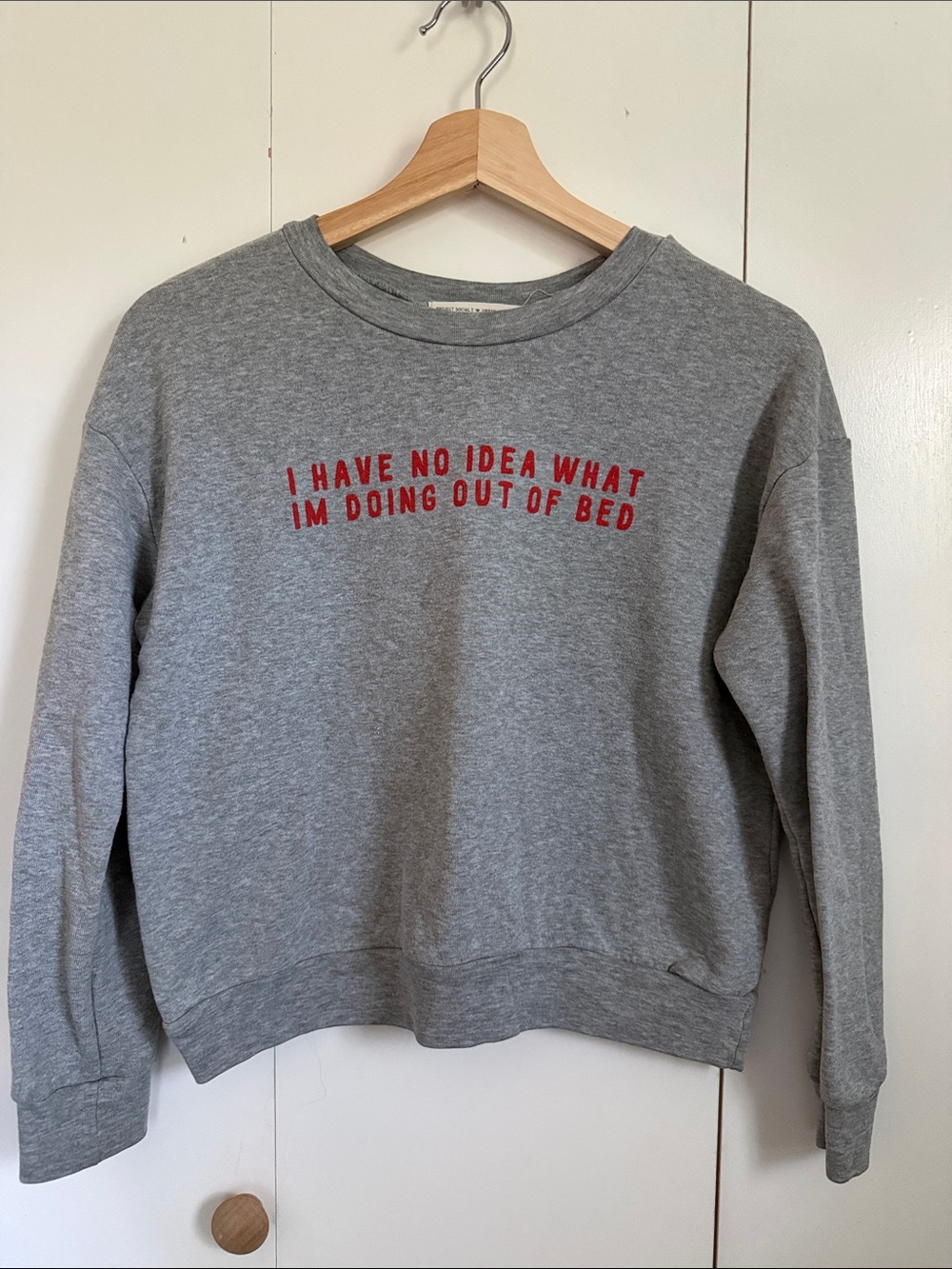 Urban Outfitters Grey Crewneck Sweatshirt S Comfy Cozy Cropped Relaxed